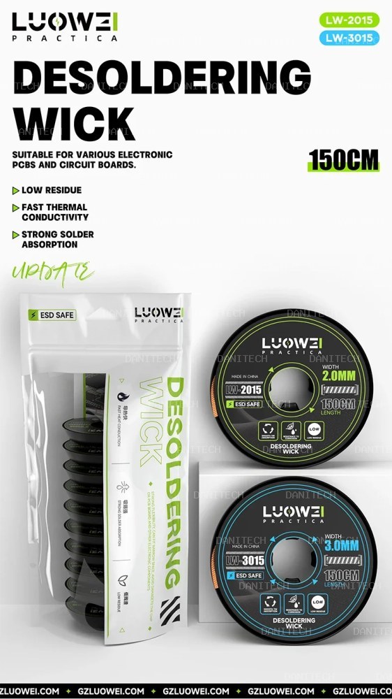 LUOWEI 2MM/3MM MALLA PARA DESOLDAR - imagen 2