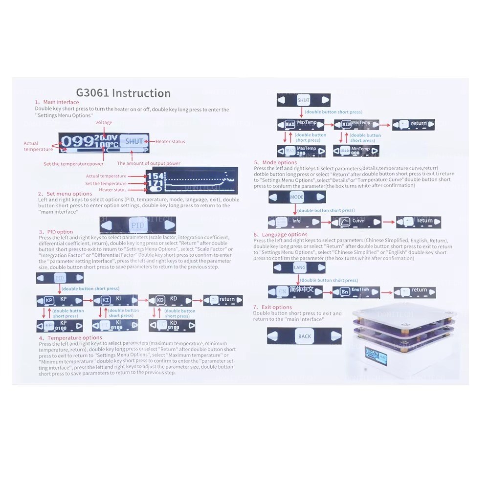 Mini Estacion Calentadora USB-C Soldadura Electronica - imagen 5